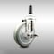 Service Caster 5 Inch 316SS Gray Polyurethane Swivel 3/4 Inch Expanding Stem Caster Brake SCC-SS316EX20S514-PPUB-TLB-34 - alternate 1